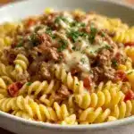Loaded Cheeseburger Alfredo Pasta Recipe