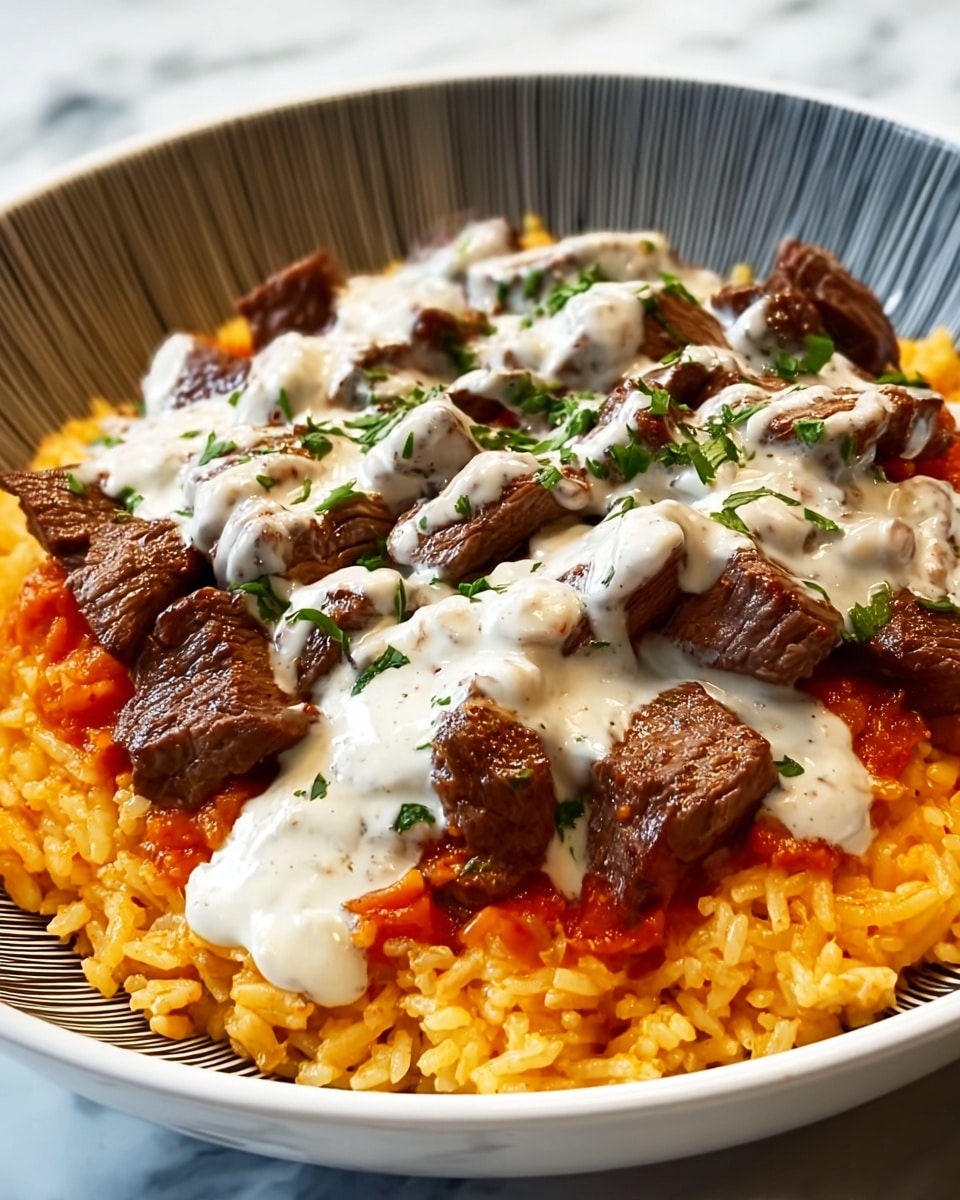 Steak Queso Rice Bowl Recipe