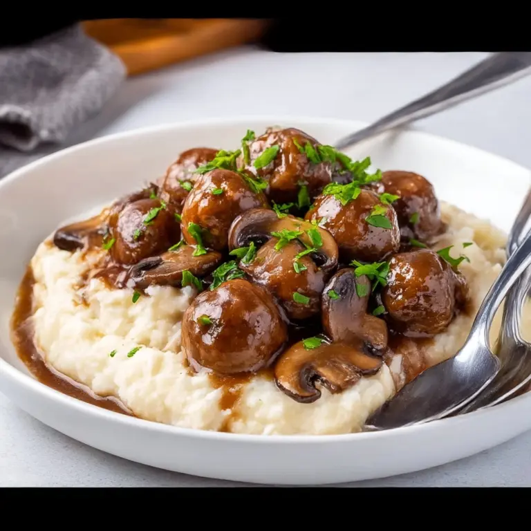 Slow Cooker Salisbury Steak Meatballs Recipe
