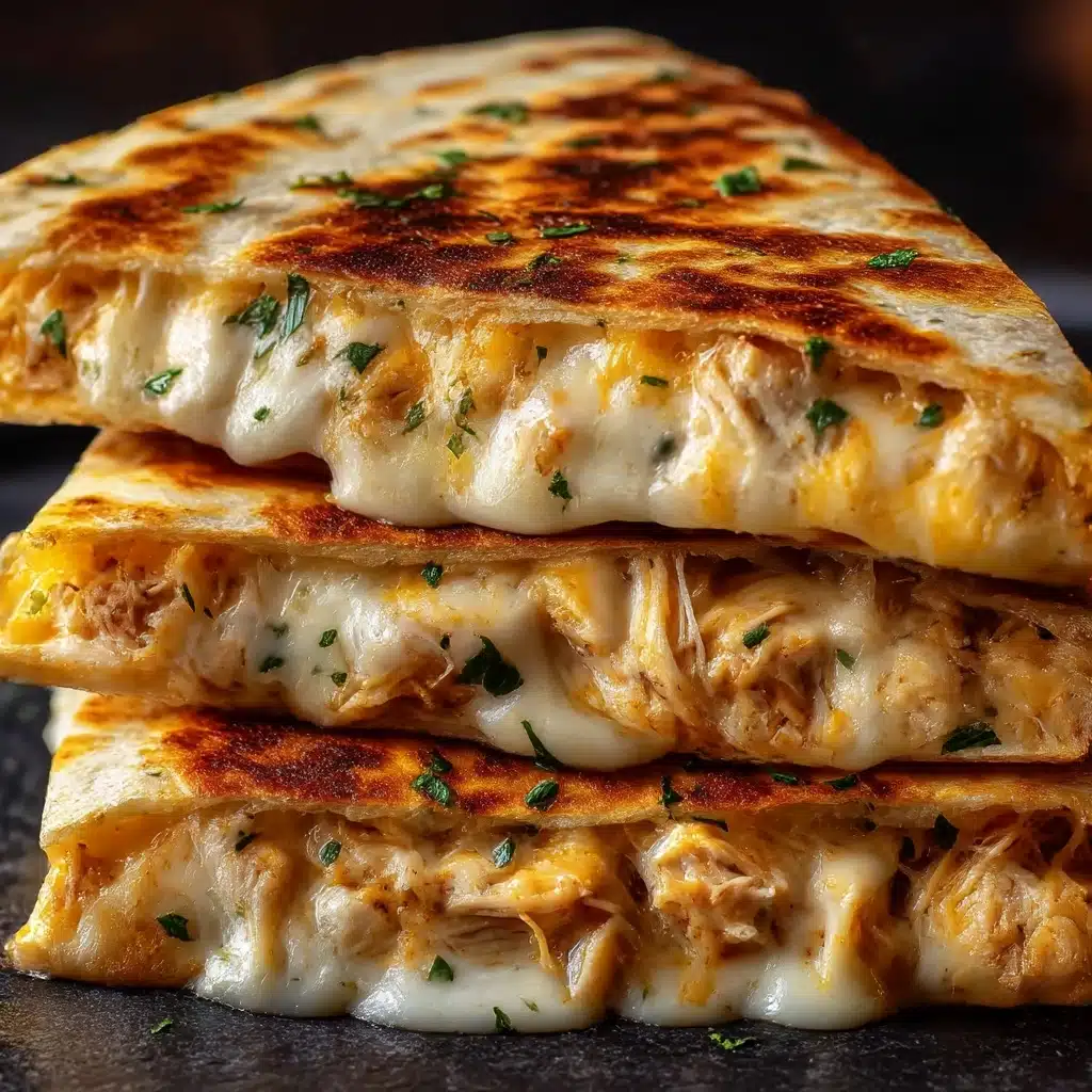 Cheesy Garlic Chicken Wraps Recipe