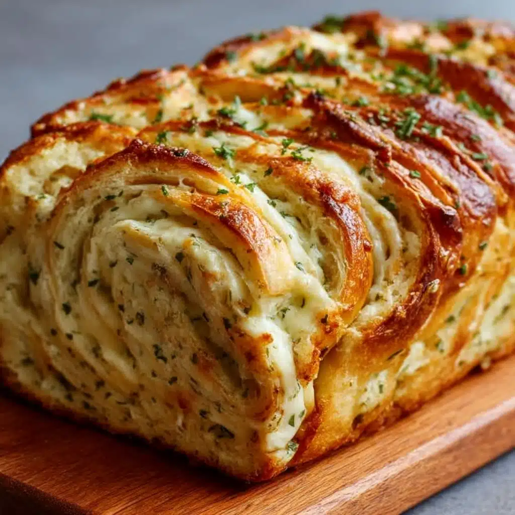 Swirled Garlic Herb And Cheese Bread Recipe - Recipe Image