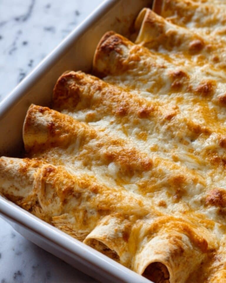 38g Protein Chicken Enchiladas with Dreamy White Sauce Recipe