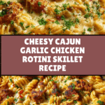 Cheesy Cajun Garlic Chicken Rotini Skillet Recipe