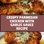 Crispy Parmesan Chicken with Rich Garlic Sauce Recipe