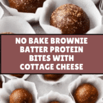 No Bake Cottage Cheese Brownie Batter Protein Bites Recipe