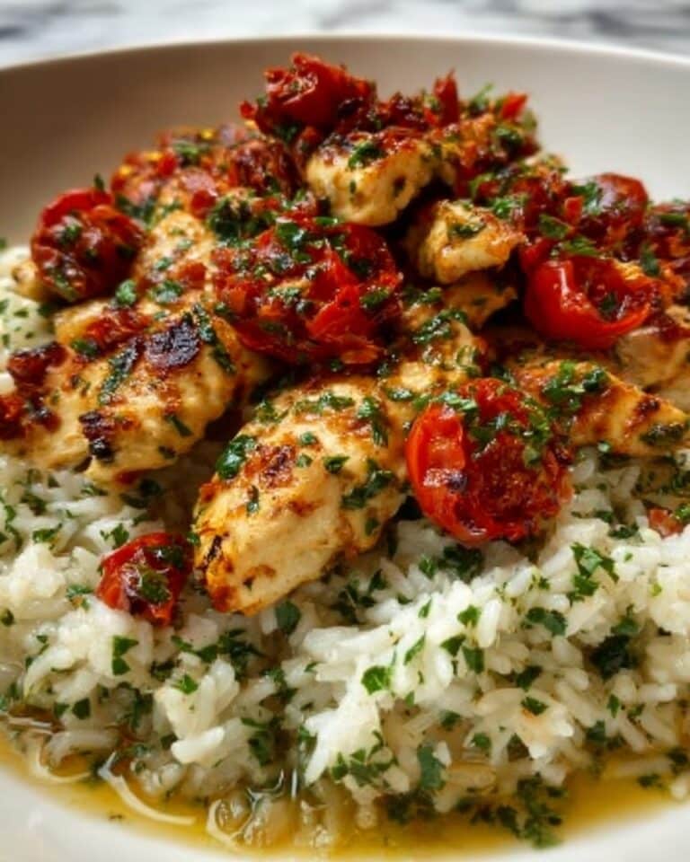 Chicken Scampi with Garlic Parmesan Rice Recipe