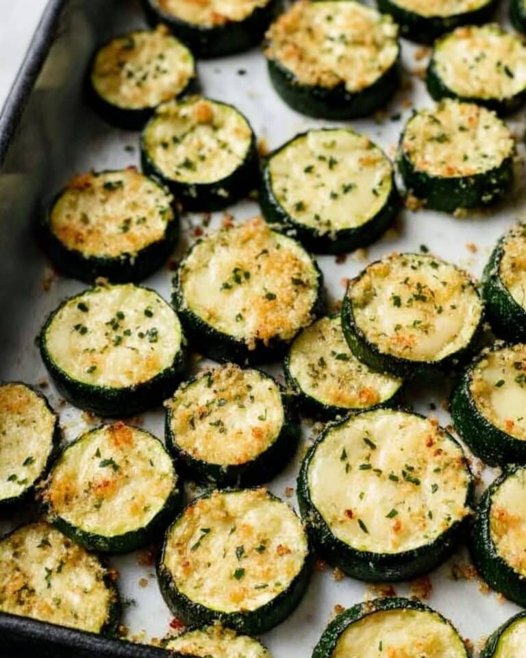 Air Fryer Parmesan Crusted Zucchini Slices Recipe