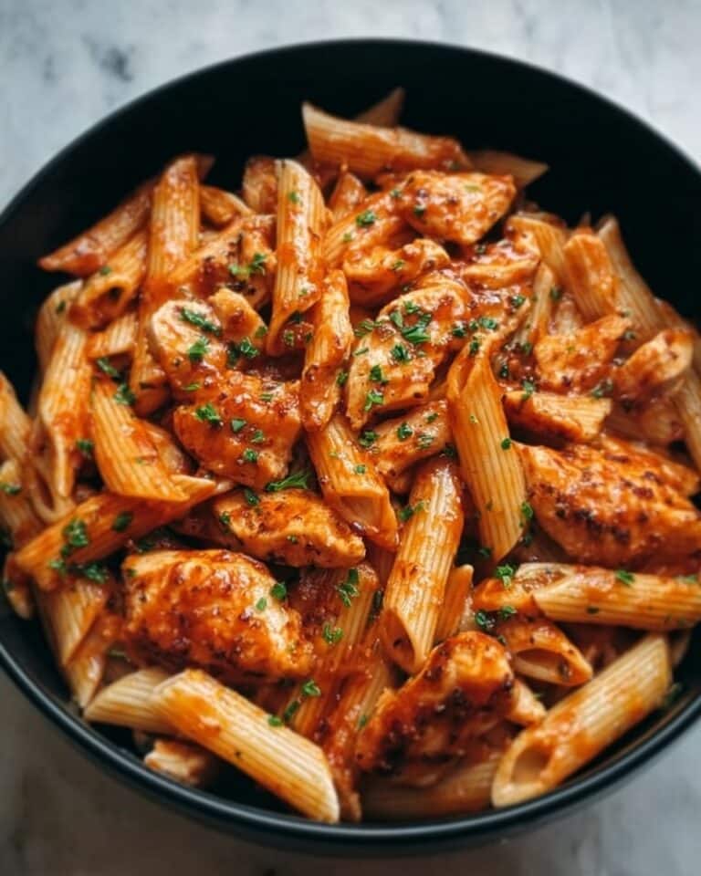One-Pan Tangy Honey BBQ Chicken Penne Recipe