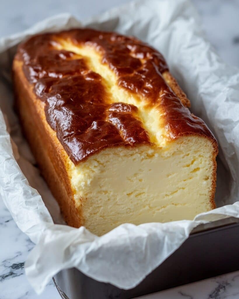 Burnt Basque Cheesecake in a Loaf Pan Recipe