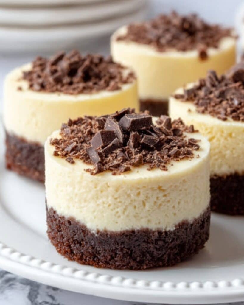 Brownie Bottom Mini Cheesecakes Recipe