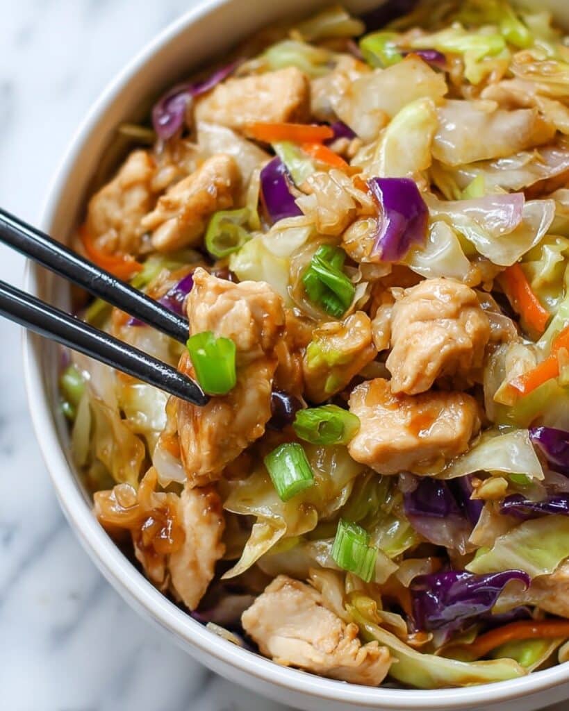 Egg Roll Bowls with Chicken and Cabbage Recipe