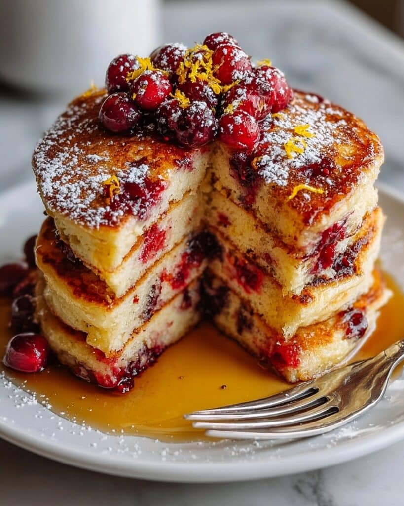 Cranberry Orange Ricotta Pancakes Recipe