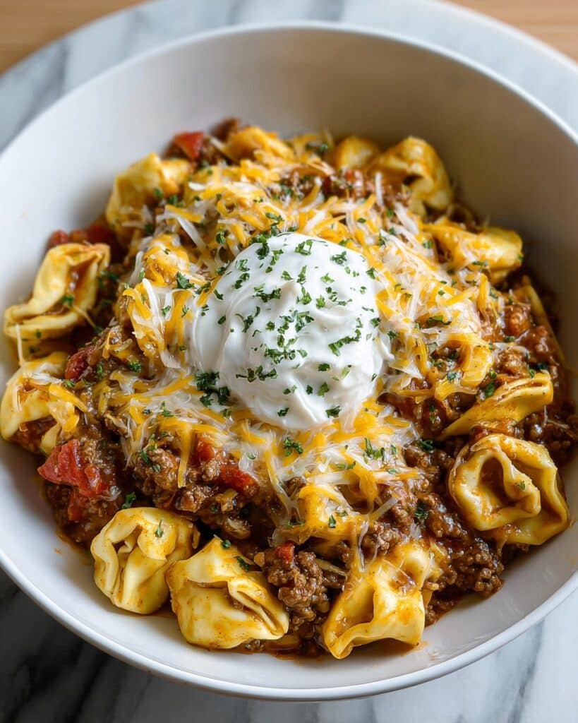 Cheesy Taco Tortellini Recipe