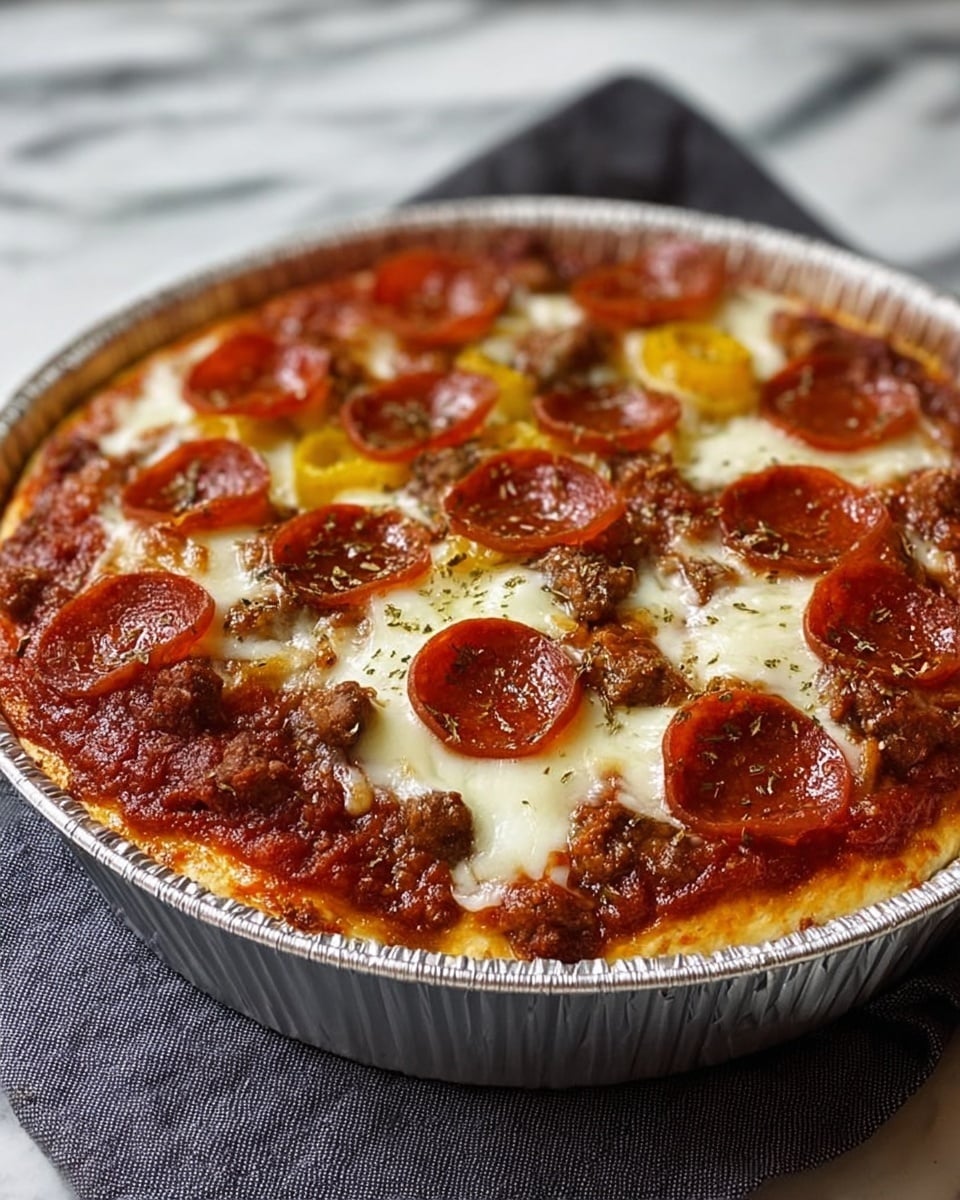 A round pizza with six slices sits on a wooden board over a white marbled surface. The bottom layer is a thick, crispy golden crust with a rough texture. Above it is a thin red tomato sauce layer peeking through. The middle layer is melted white cheese, soft and gooey, covering most of the pizza except near the edges. On top of the cheese, each slice has a bright red tomato round and scattered green basil leaves. The cheese is lightly browned in spots, adding a toasted texture. photo taken with an iphone --ar 4:5 --v 7