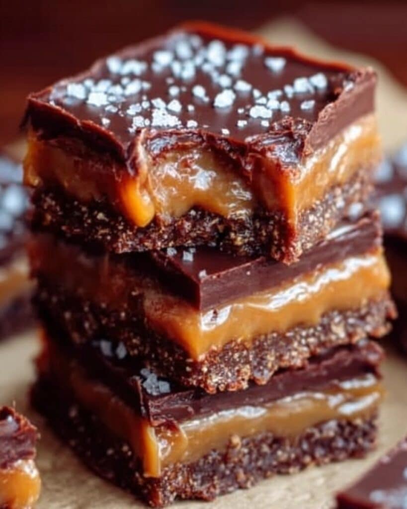 Decadent Caramel Chocolate Crunch Bars Recipe
