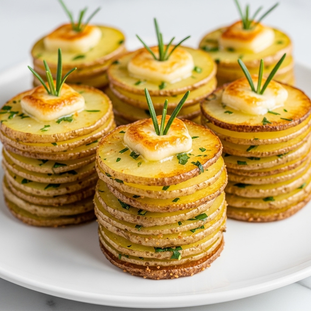The image shows seven golden brown cheese muffins arranged closely on a white marbled surface. Each muffin has a slightly crispy textured top with melted cheese that bubbles and browns lightly, giving a shiny, rich look. Small bits of green herbs are sprinkled evenly on top of each muffin, adding a pop of color against the golden yellow cheese and warm brown crust. The muffins have a soft, fluffy inside texture visible where light hits the surface. Photo taken with an iphone --ar 4:5 --v 7