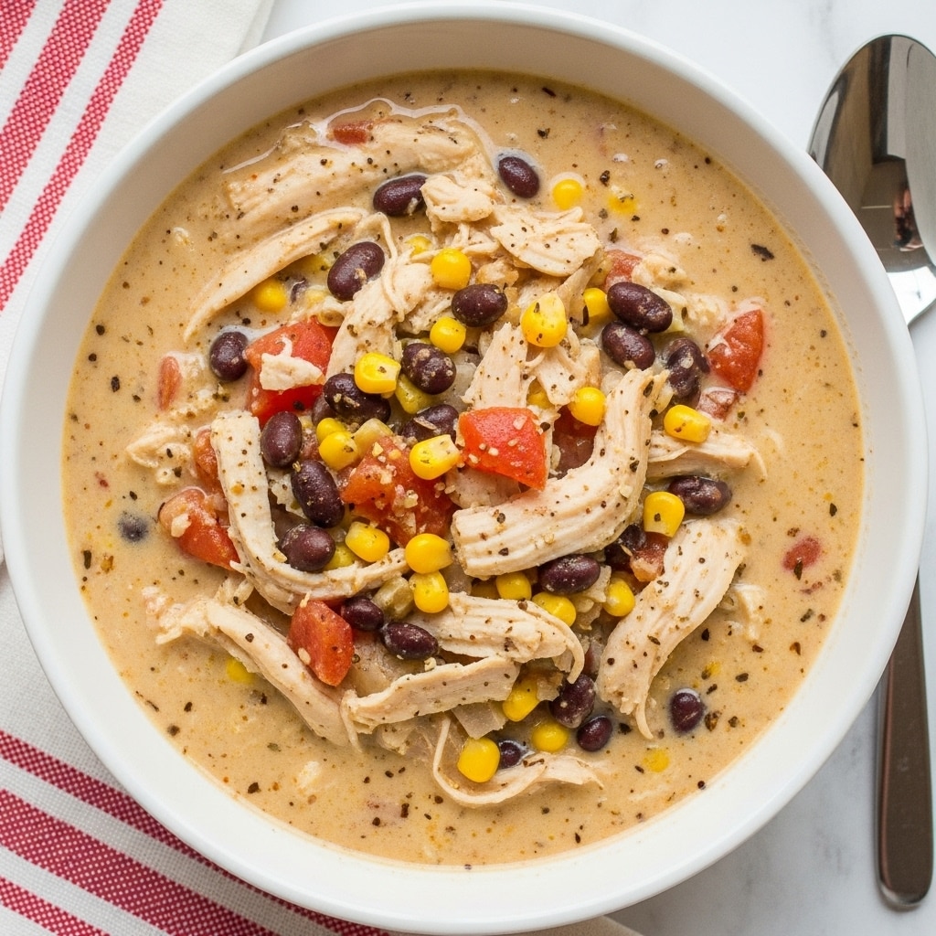 Easy Crock Pot Cream Cheese Chicken Chili Recipe