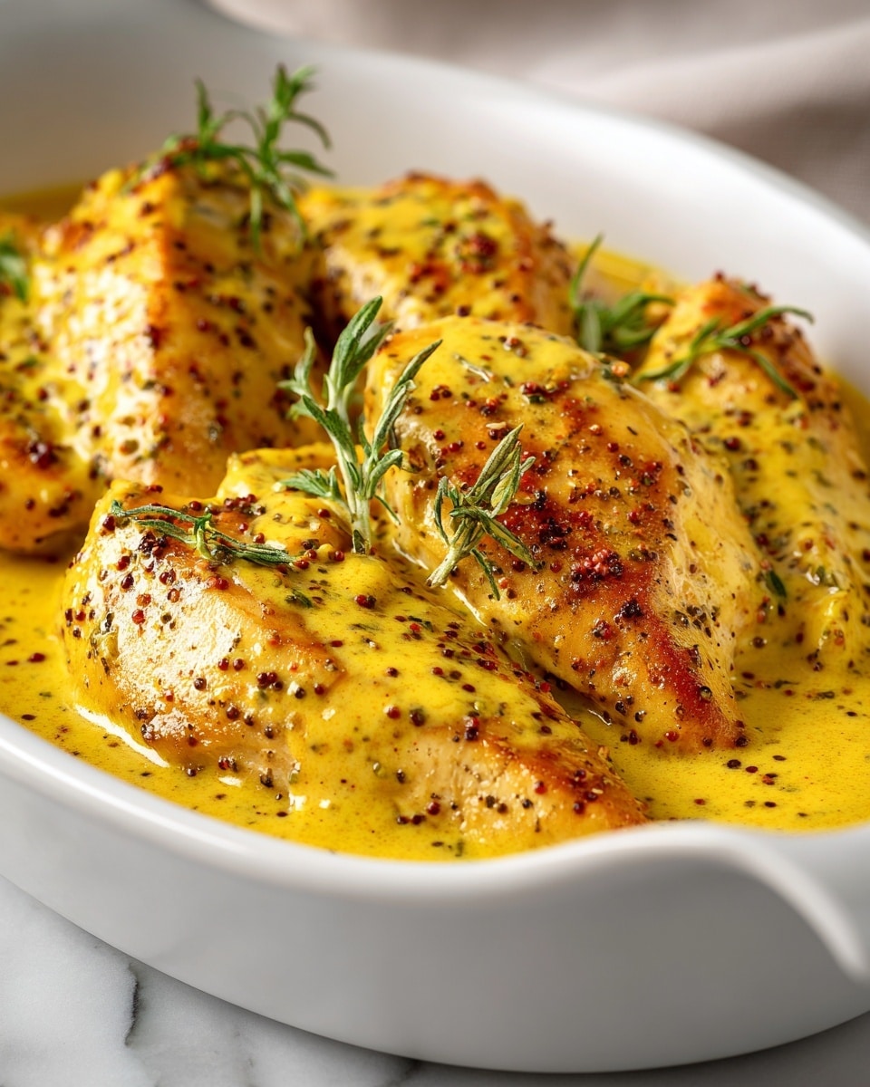 A white dish filled with six pieces of cooked chicken covered in a thick, shiny orange sauce with small red chili flakes and herbs. The chicken is topped with small bunches of green herbs scattered on top, adding a fresh touch. The surface looks glossy and slightly textured from the sauce. The background is a white marbled texture. Photo taken with an iphone --ar 4:5 --v 7