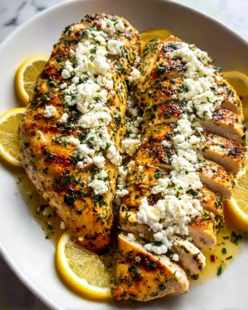 Greek Chicken with Lemon and Feta Recipe