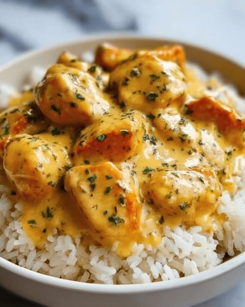 Creamy Smothered Chicken and Rice Recipe