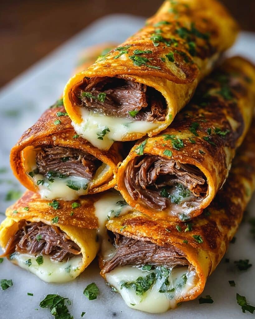 Easy French Dip Tortilla Roll Ups Recipe
