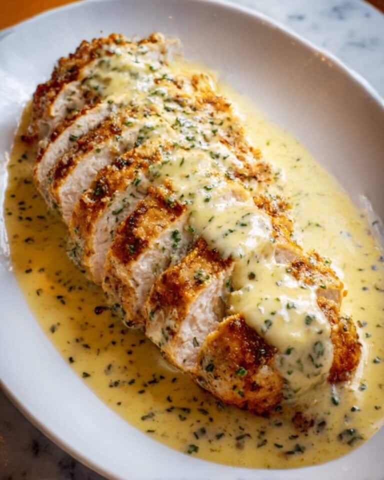 Baked Caesar Chicken with Creamy Parmesan Sauce Recipe