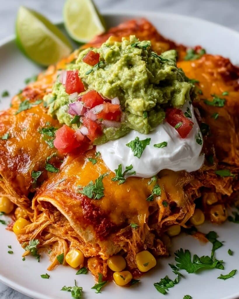 Shredded Chicken Enchilada Casserole Recipe