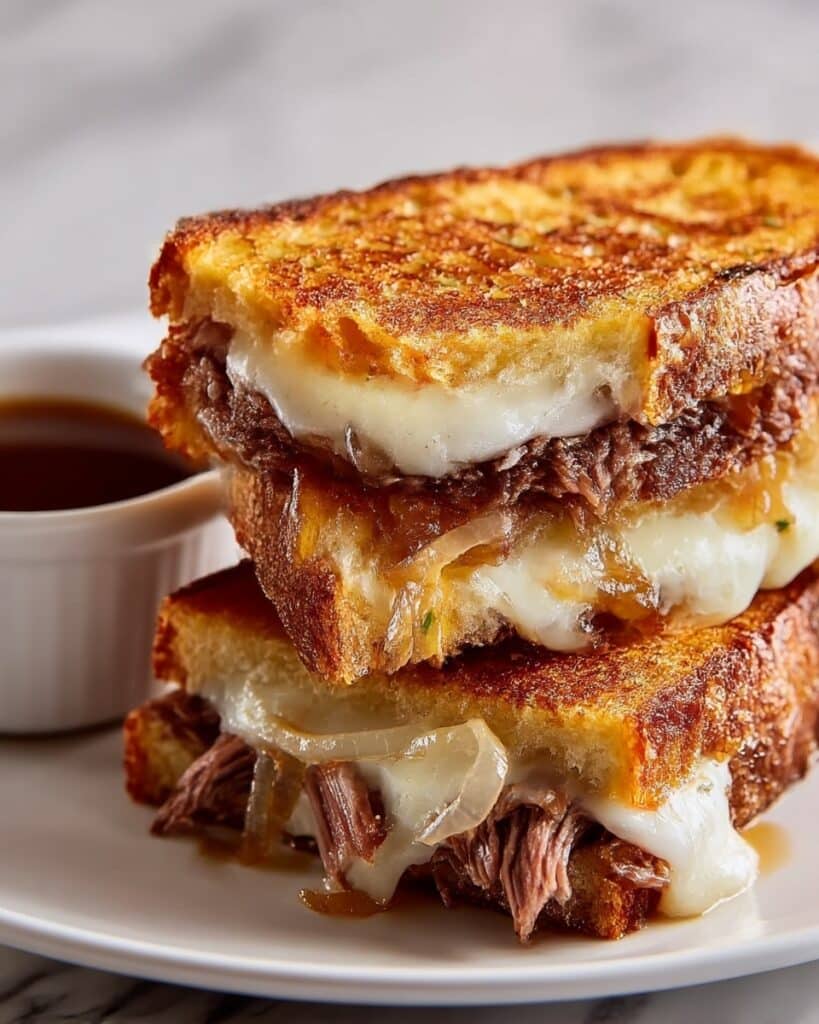 French Dip Grilled Cheese Recipe