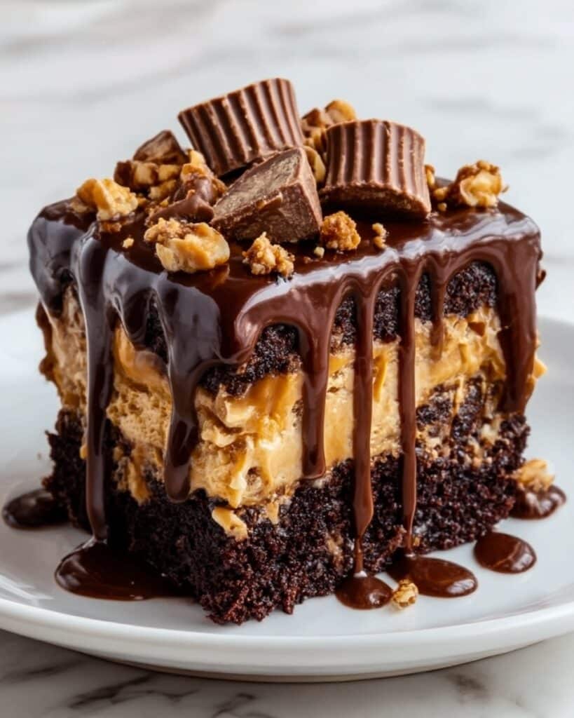 Reese’s Peanut Butter Earthquake Cake Recipe