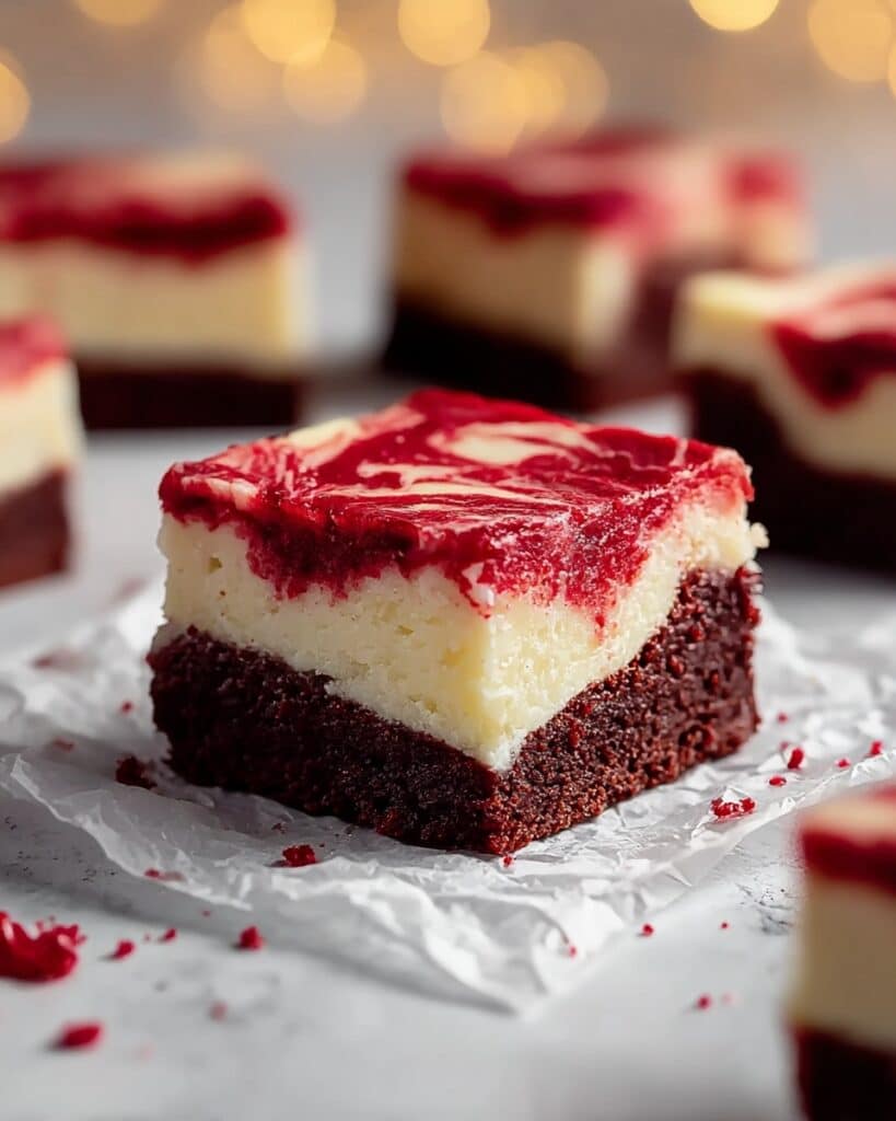 Classic Red Velvet Brownies with Cheesecake Layer Recipe
