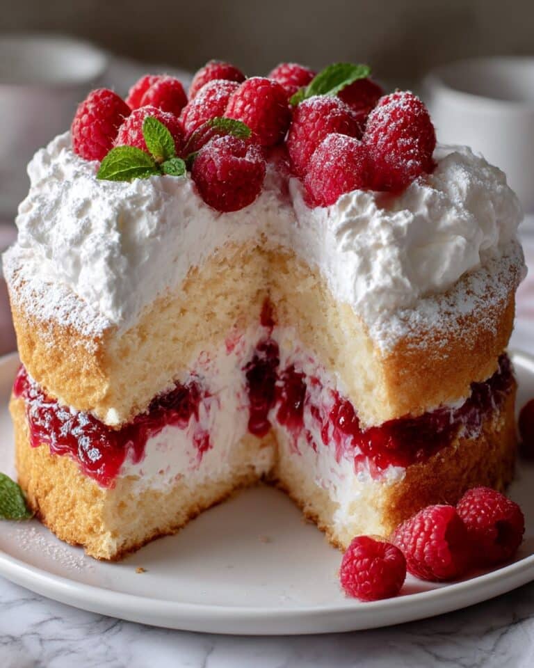 Raspberry Angel Food Cake Recipe