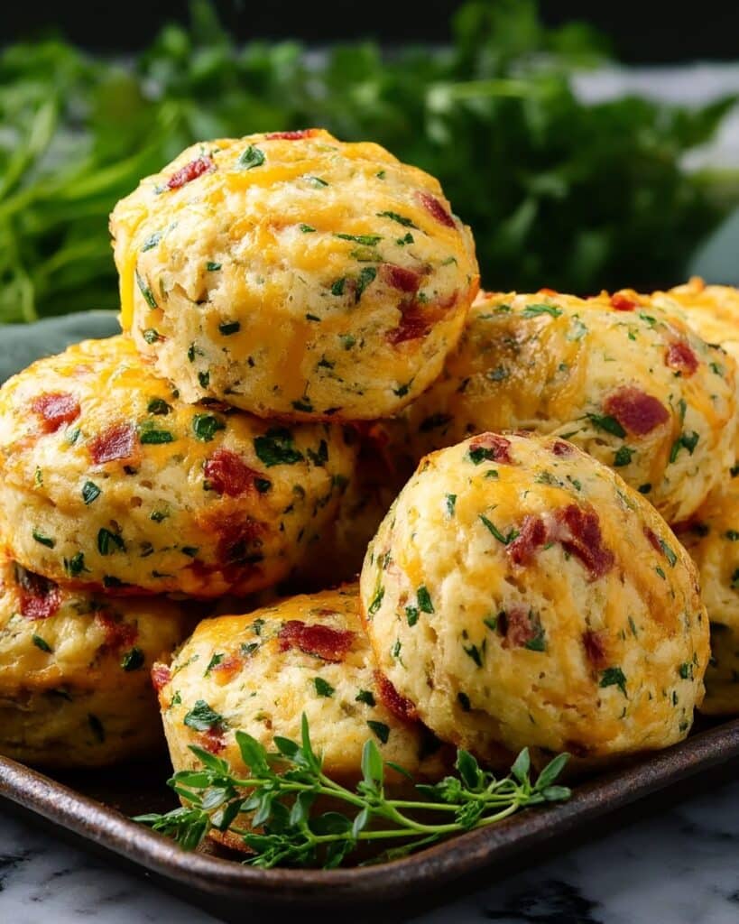 Breakfast Protein Biscuits with Ham and Cheddar Recipe