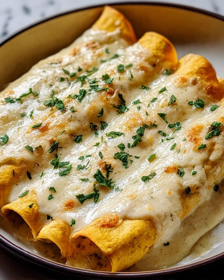 Chicken Enchiladas with Sour Cream White Sauce Recipe