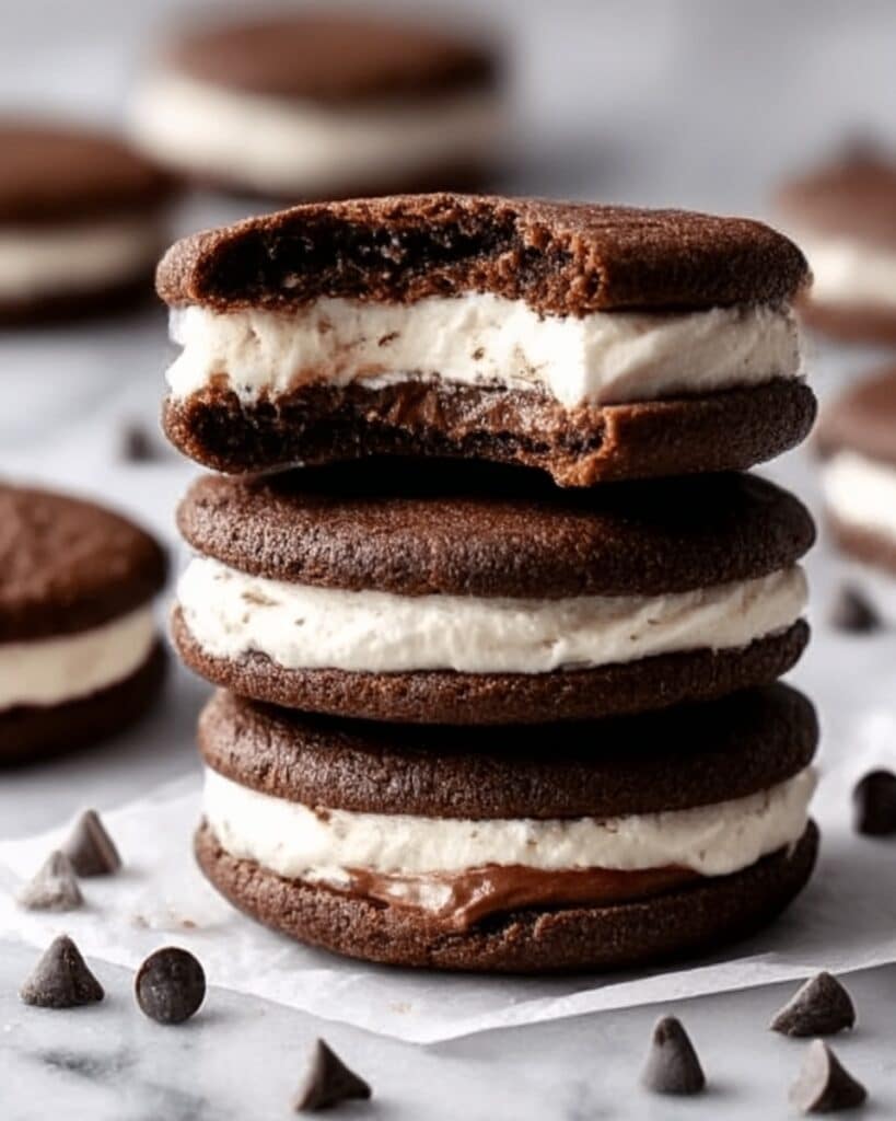 Brownie Cookie Sandwiches with Cookie Dough Buttercream Recipe