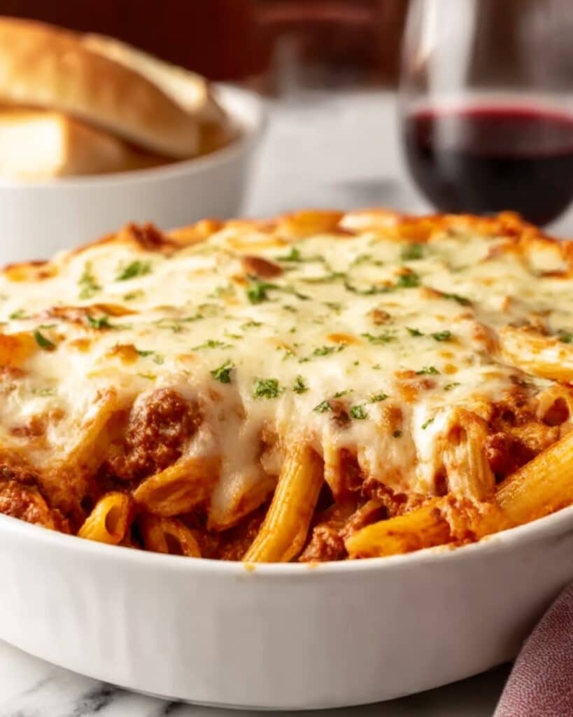 Healthy Baked Mostaccioli Recipe