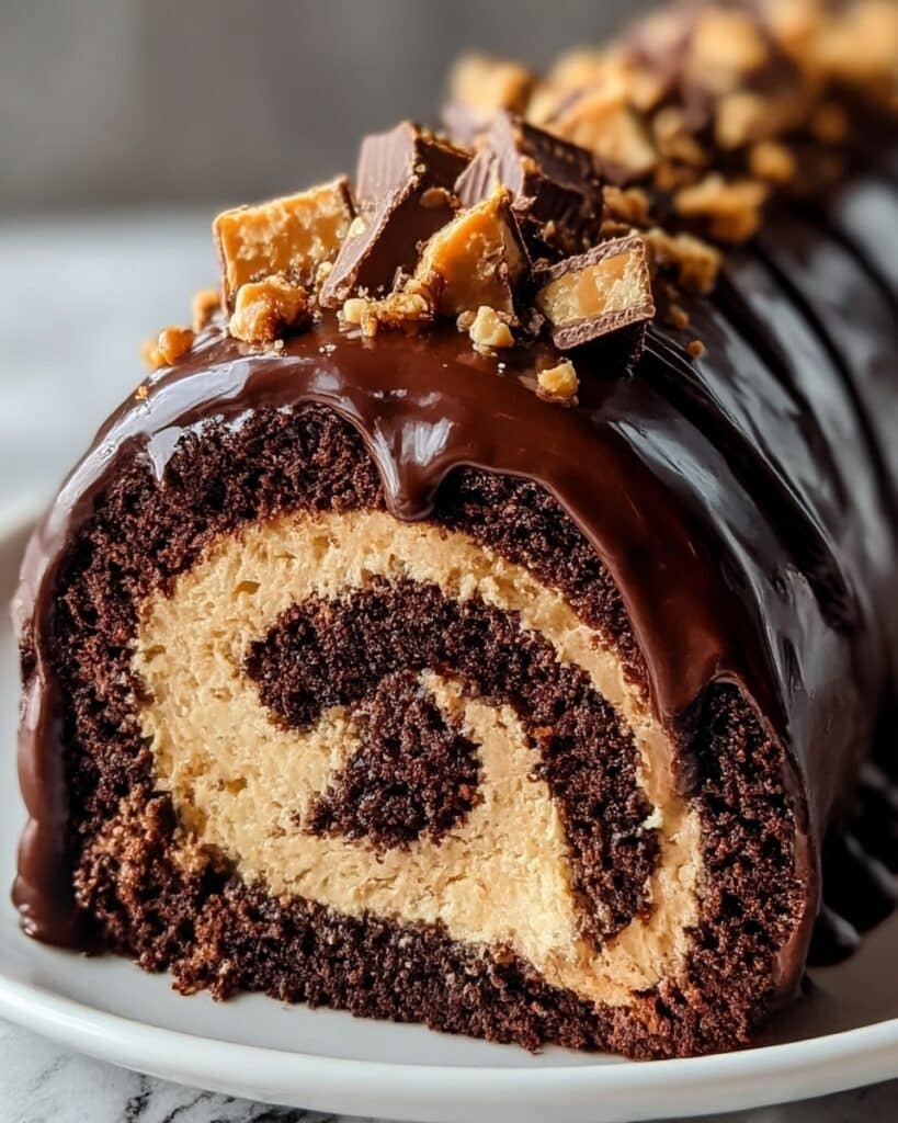 Irresistible Peanut Butter Cup Chocolate Roll Recipe