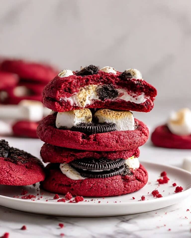 Classic Red Velvet S’mores Cookies Recipe