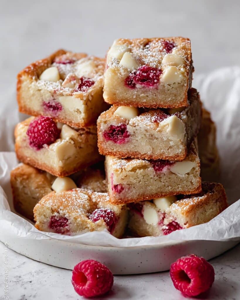 White Chocolate Raspberry Blondies Recipe