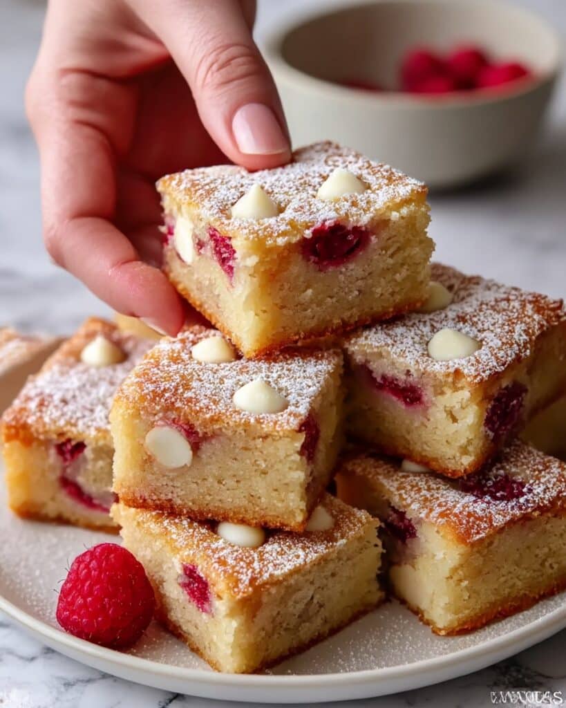 White Chocolate Raspberry Blondies Recipe