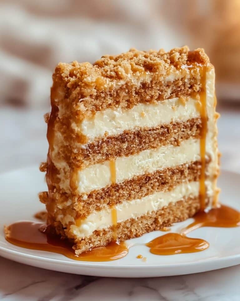 Caramel Crunch Layer Cake Recipe