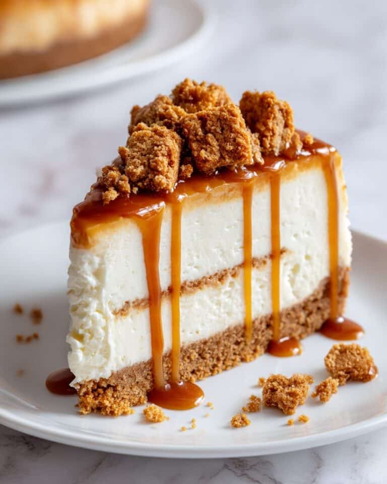 Creamy Biscoff Cookie Butter Cheesecake Recipe