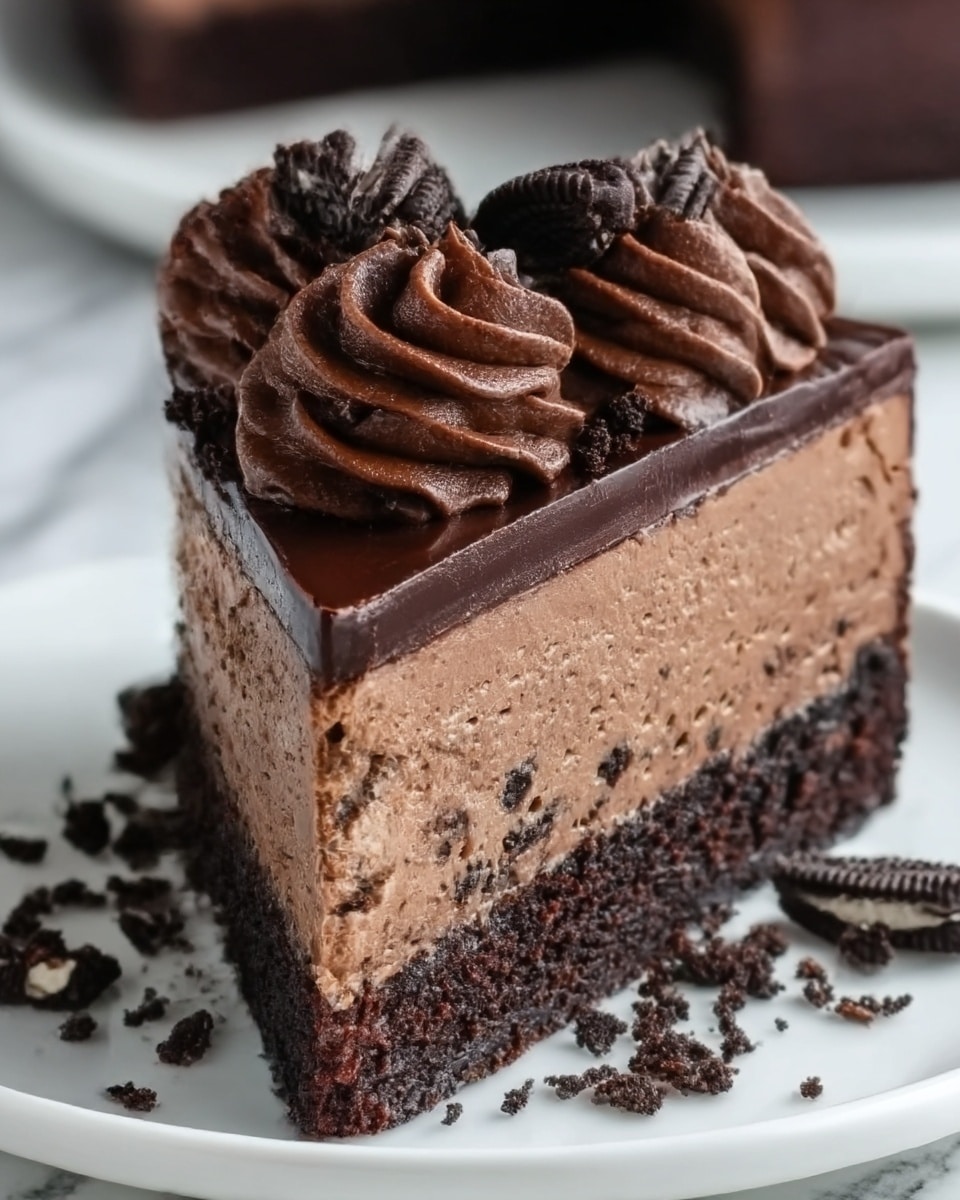 Triple Chocolate Cheesecake with Oreo Crust Recipe