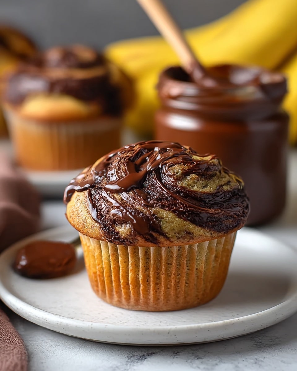 Nutella Banana Swirl Muffins Recipe