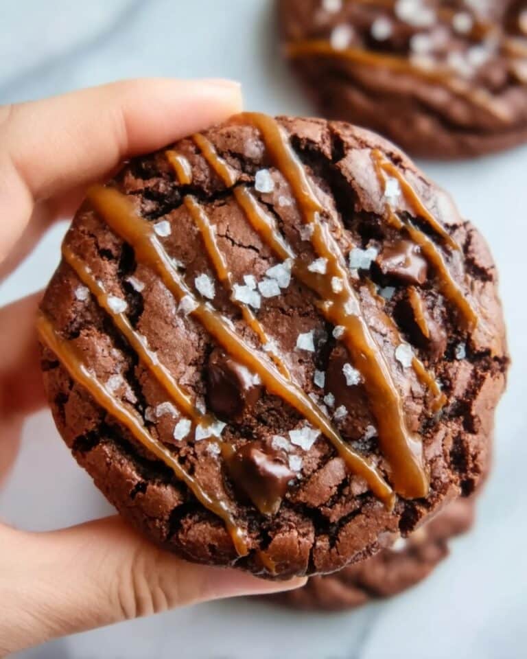 Double Chocolate Salted Caramel Cookies Recipe