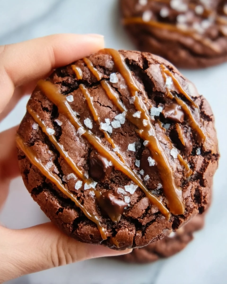 Double Chocolate Salted Caramel Cookies Recipe