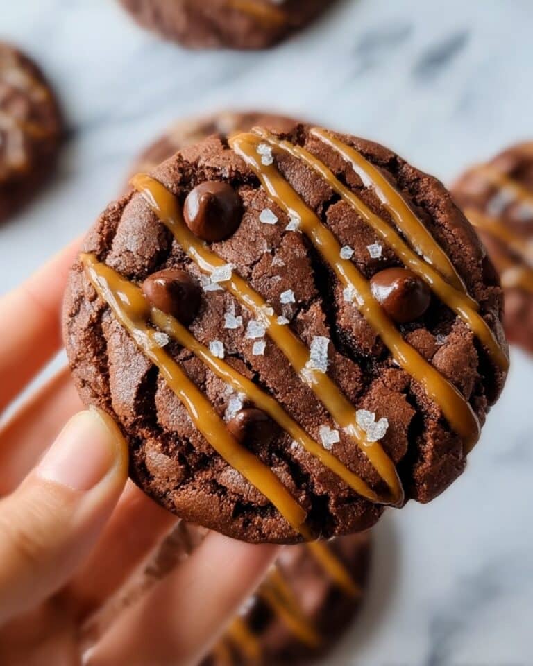 Double Chocolate Salted Caramel Cookies Recipe