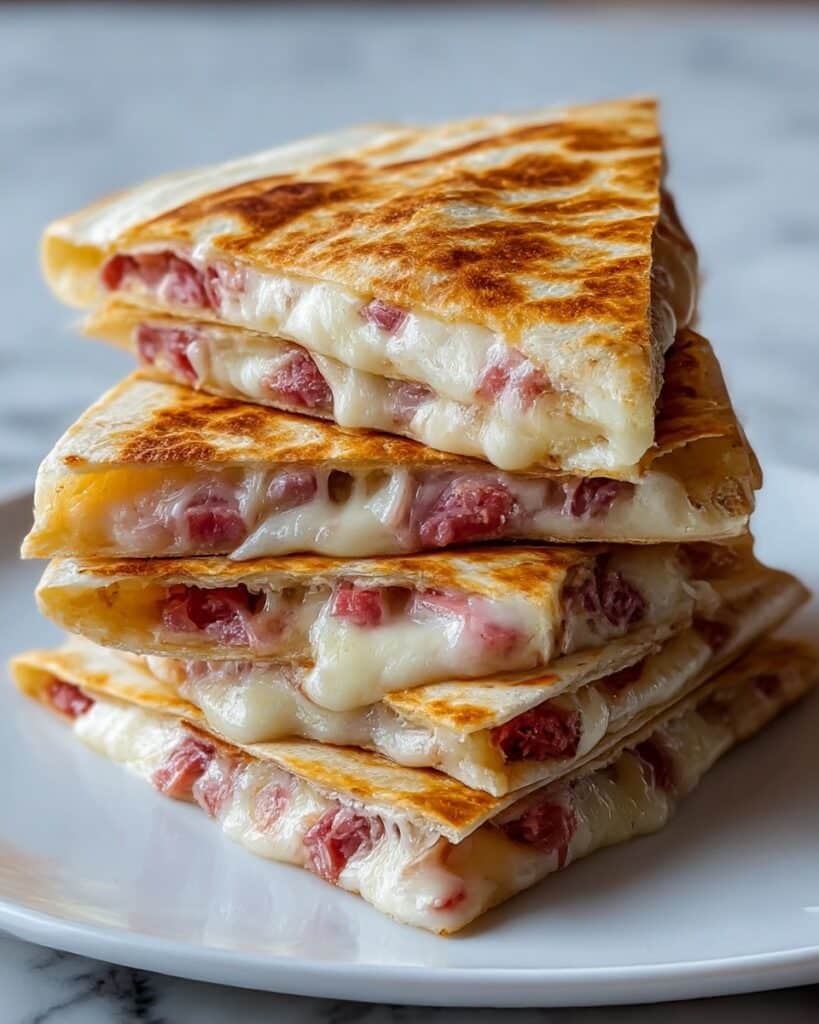 Corned Beef Swiss Reuben Quesadillas Recipe