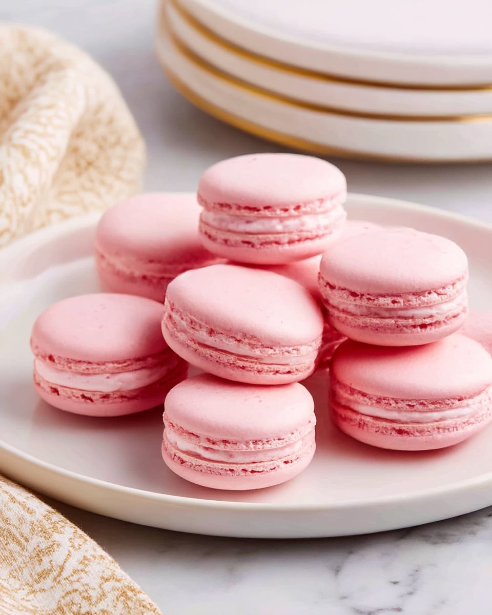 Delicious French Macarons with Creamy Vanilla Buttercream Filling Recipe