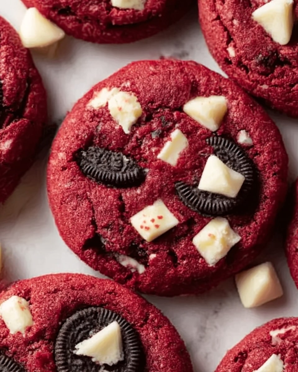 Crushed Oreo Red Velvet Cookies Recipe