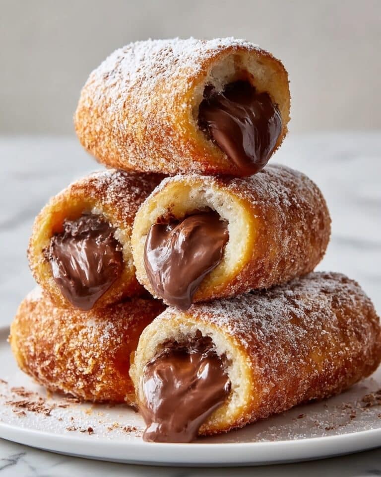 Nutella Stuffed French Toast Roll-Ups – Crispy, Gooey Breakfast Heaven Recipe